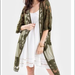 Green lace kimono from Francesca’s